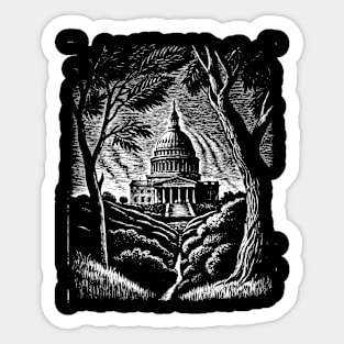 Postcard Washington Sticker